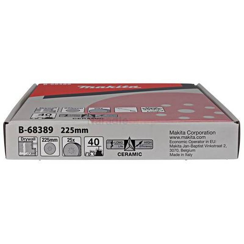 B-68389 Makita 25 buc Disc abraziv cu granulatie 40 diametru 225 mm