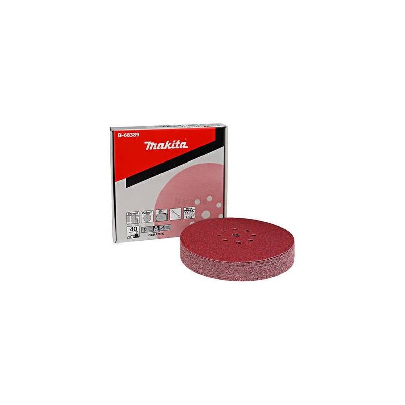 B-68389 Makita 25 buc Disc abraziv cu granulatie 40 diametru 225 mm