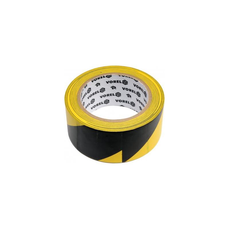 75231 VOREL Banda adeziva de avertizare, latime 48 mm, lungime 33 m