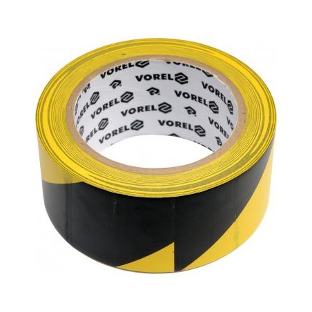 75231 VOREL Banda adeziva de avertizare, latime 48 mm, lungime 33 m