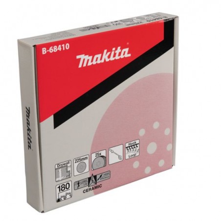 B-68410 Makita 25 buc Disc abraziv granulatie 180 diametru 225 mm prindere velcro