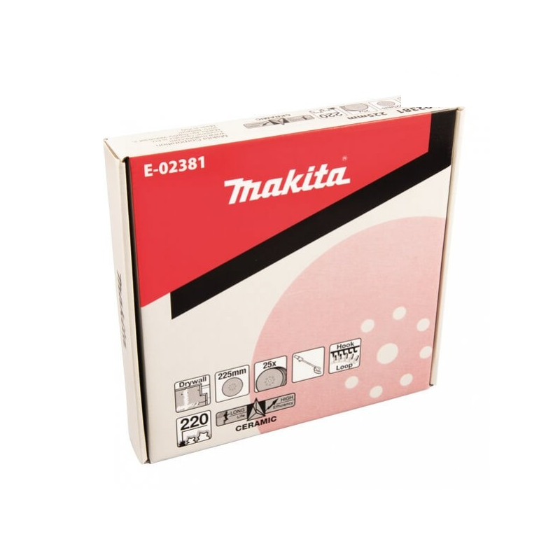E-02381 Makita 25 buc Disc abraziv granulatie 220 diametru 225 mm