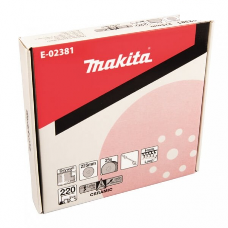 E-02381 Makita 25 buc Disc abraziv granulatie 220 diametru 225 mm