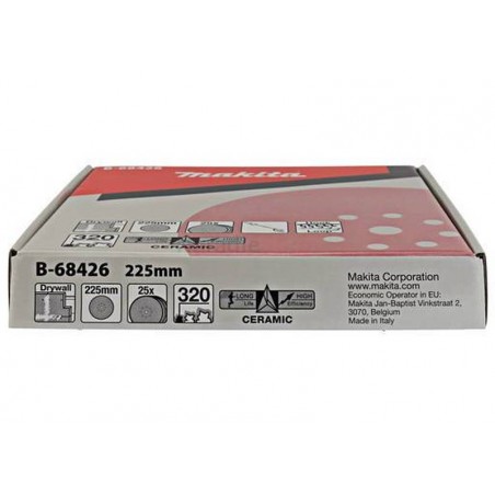 B-68426 Makita 25 buc Disc abraziv granulatie 320 diametru 225 mm