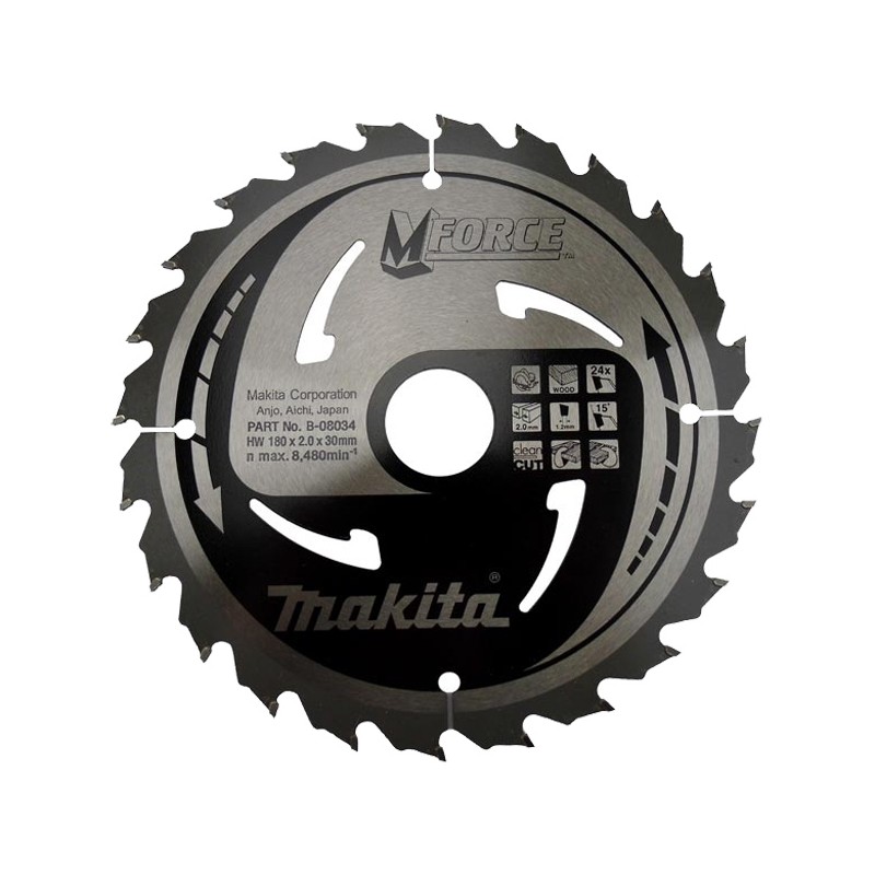 B-08034 Makita Panza fierastrau circular Mforce lemn 180x30mm 24 dinti