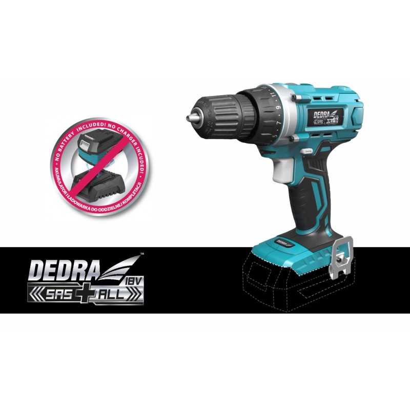 DED7040 Dedra Masina de gaurit SAS+ALL compatibila cu acumulator 18V