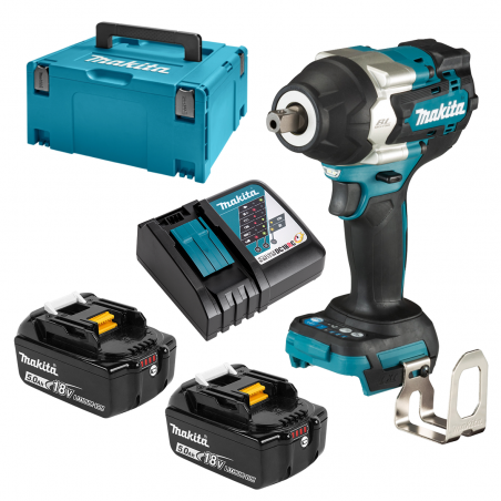 DTW701RTJ Makita Masina de insurubat cu impact 700 Nm cu 2 acumulatori