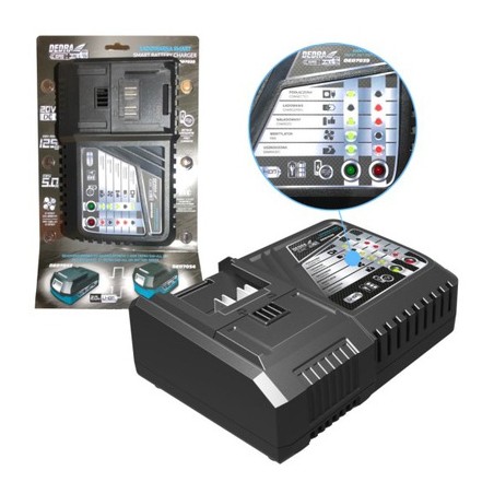 DEDRA set Pistol aer cald cu acumulator 18V 5.0Ah incarcator 125W geanta