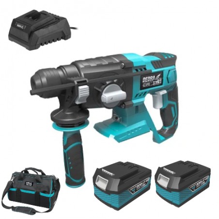 Dedra Ciocan rotopercutor 2 acumulatori 18V 4.0Ah incarcator 60W geanta
