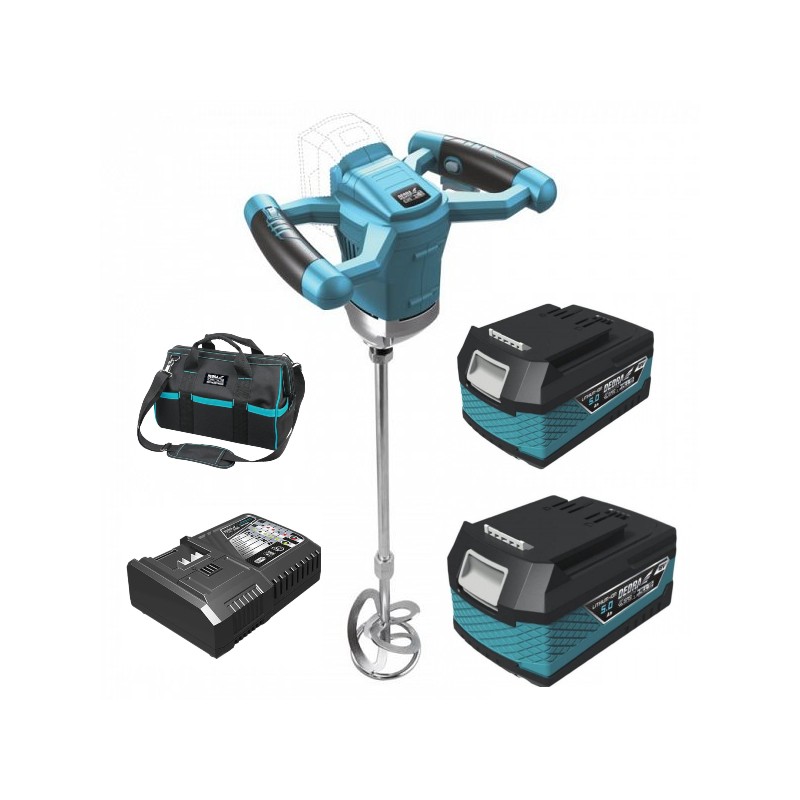 Dedra Amestecator materiale 2 acumulatori 18V 5.0Ah incarcator 125W