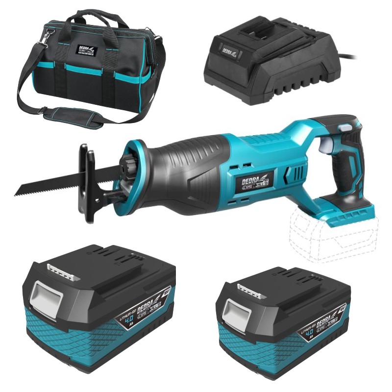 Dedra Fierastrau sabie 2 acumulatori 18V 4.0Ah incarcator 60W geanta