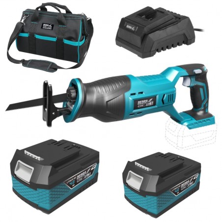 Dedra Fierastrau sabie 2 acumulatori 18V 4.0Ah incarcator 60W geanta