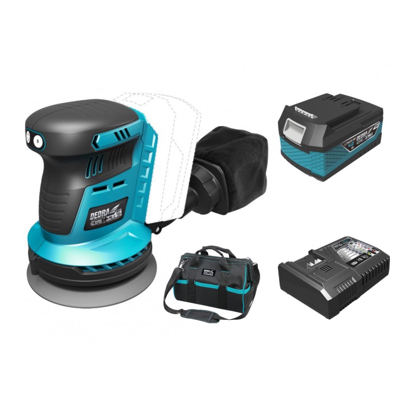 Dedra Masina orbitala slefuit acumulator 18V 4.0Ah incarcator 125W