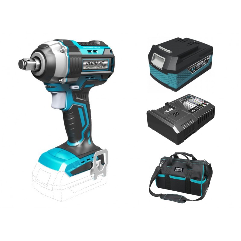 Masina insurubat cu impact 280Nm acumulator 18V 5.0Ah incarcator 125W
