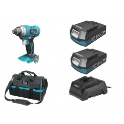 Masina insurubat cu impact 110Nm 2 acumulatori 18V2.0Ah incarcator 60W