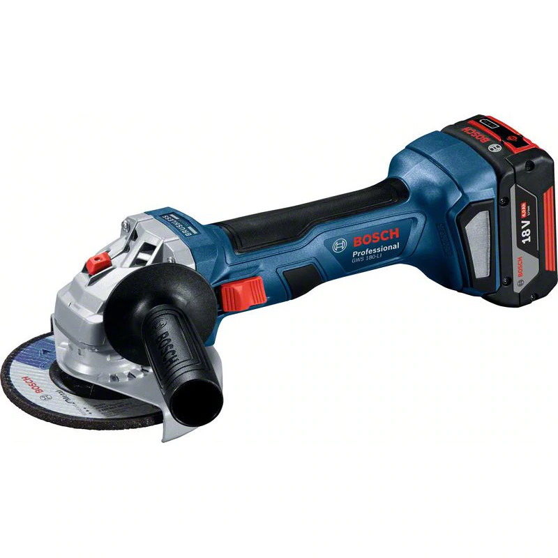 06019H9021 Bosch Polizor unghiular GWS 180-LI cu 2 acumulatori Li-Ion