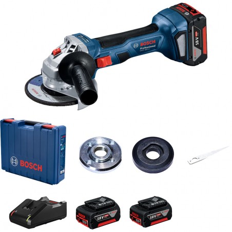 06019H9021 Bosch Polizor unghiular GWS 180-LI cu 2 acumulatori Li-Ion