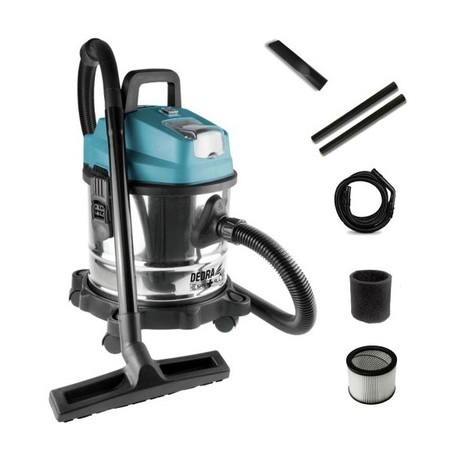 DED7175 Set Dedra Aspirator, 2 acumulatori 18V 4Ah si incarcator 125W