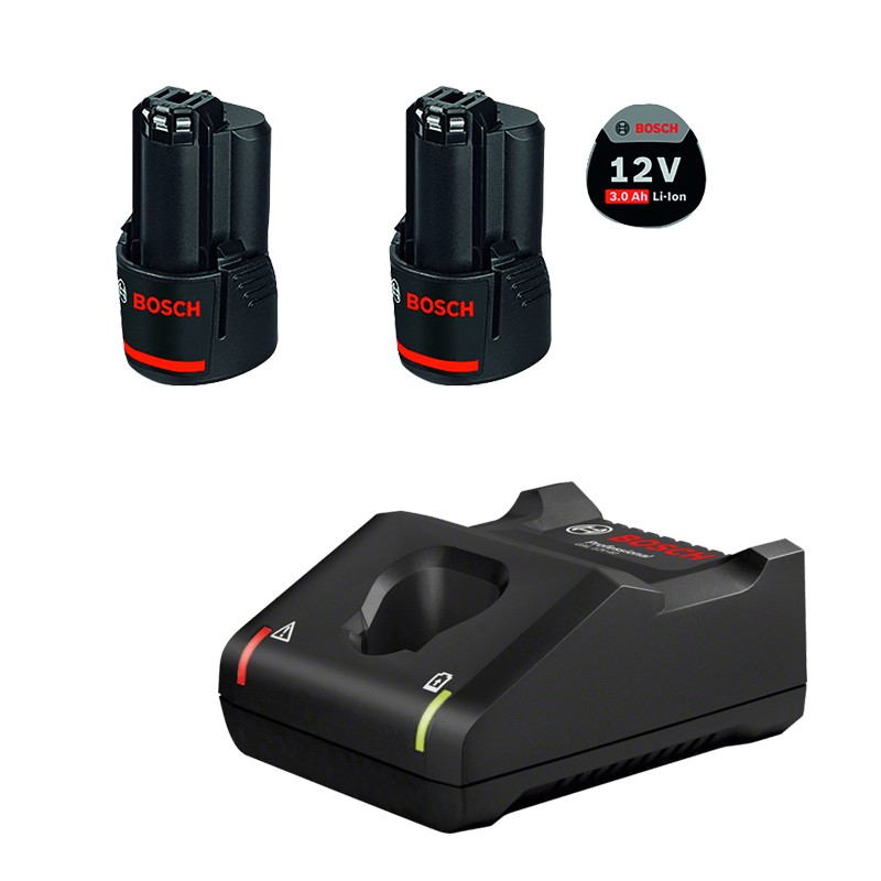 1600A019RD Bosch Kit 2 acumulatori GBA 12V 3.0Ah incarcator GAL 12V-40