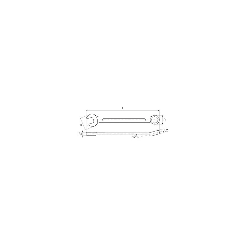 YT-0335 YATO Cheie combinata satinata 6 mm