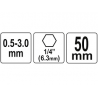 YT-04644 YATO Mandrina prindere hexagonala deschidere 0,5-3,0 mm