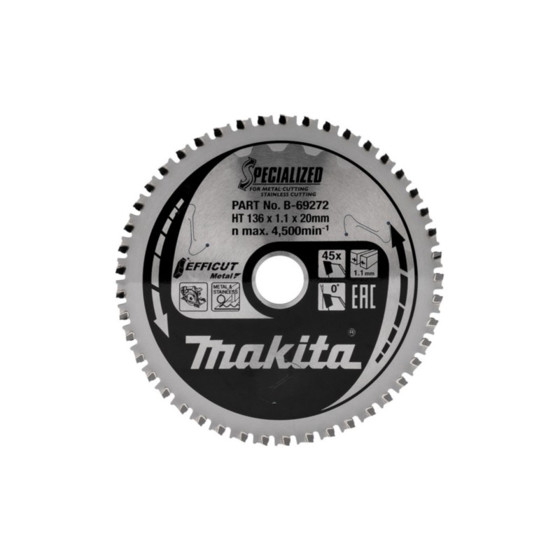 B-69272 Makita Panza fierastrau circular EFFICUT metal 136x20 mm 45 dinti