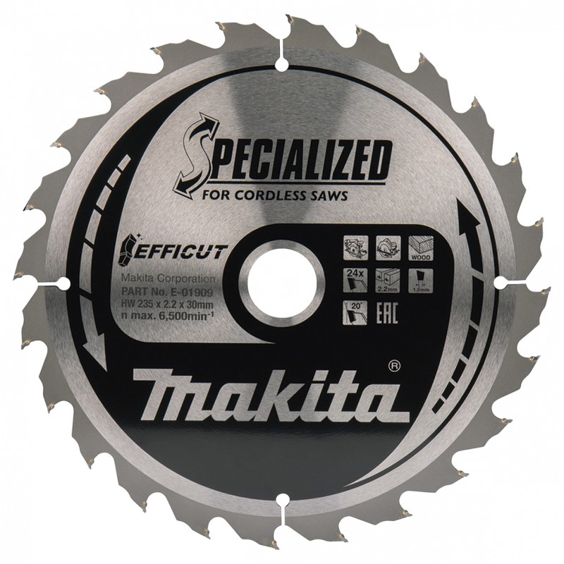 E-01909 Makita Panza fierastrau circular EFFICUT lemn 235x30mm 24dinti
