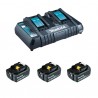198458-6 Makita Pachet 3 acumulatori 18V 5.0Ah BL1850B si DC18RD