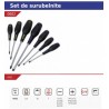 DEDRA 0602 Set sapte surubelnite cu varf magnetic