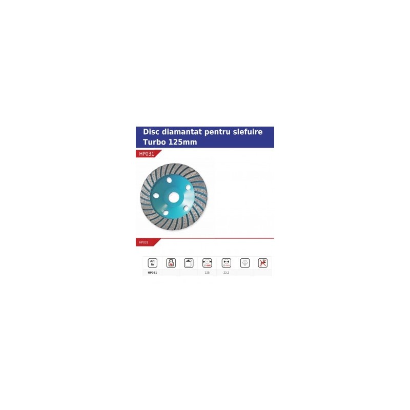 Dedra HP031 Disc diamantat pentru slefuit beton 125x22,2 mm