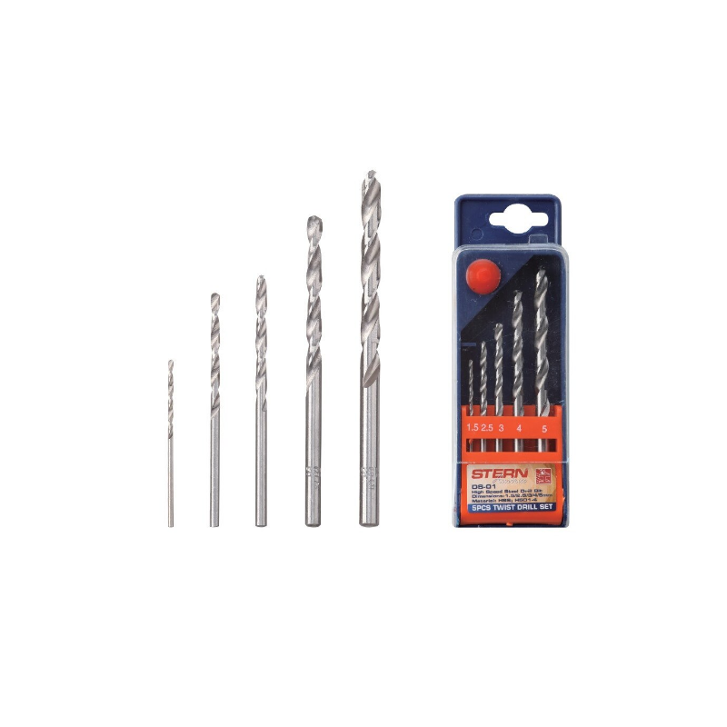 DS-01 STERN Set 5 burghie pentru metal 1.5-5 mm