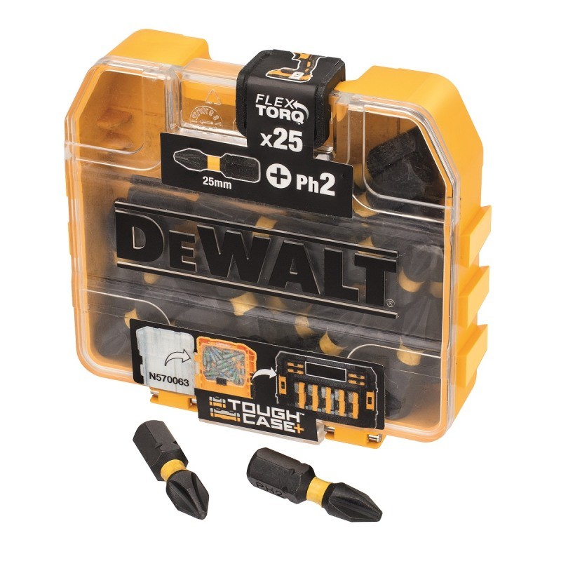 DT70555T Dewalt Set Tic Tac 25x PH2 25mm de impact Flextorq