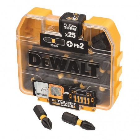 DT70555T Dewalt Set Tic Tac 25x PH2 25mm de impact Flextorq