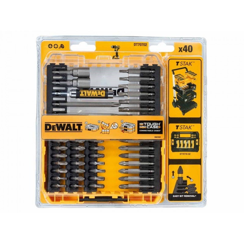 DT70702 DeWalt Set insurubare 40 accesorii