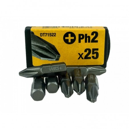 DT71522 DeWalt Set biti de insurubare 25x PH2 25mm