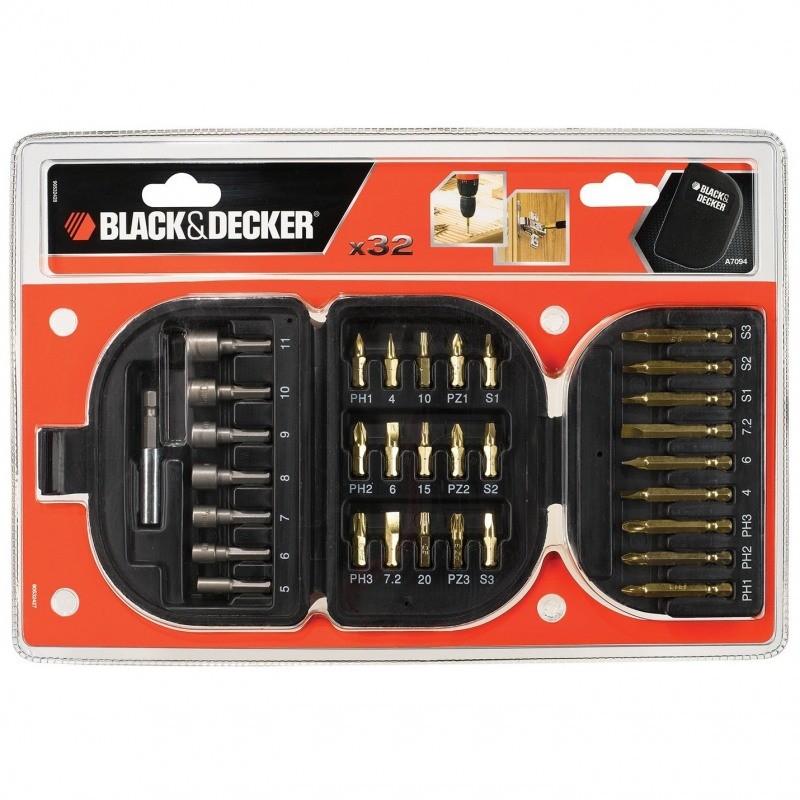 A7094 Black&Decker Set insurubare 32 accesorii