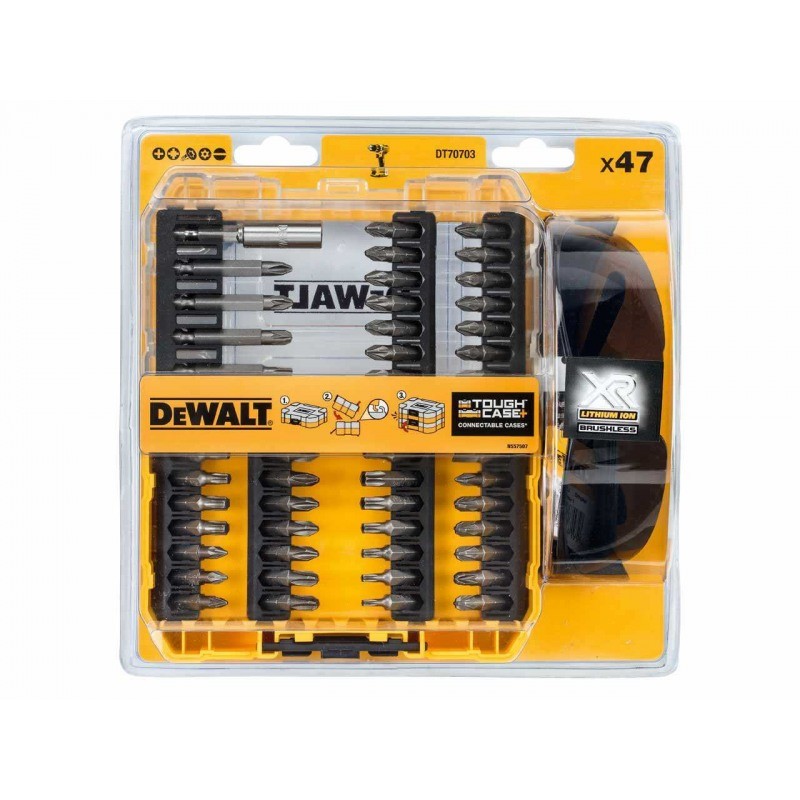DT70703 DeWalt Set insurubare 47 accesorii si ochelari protectie