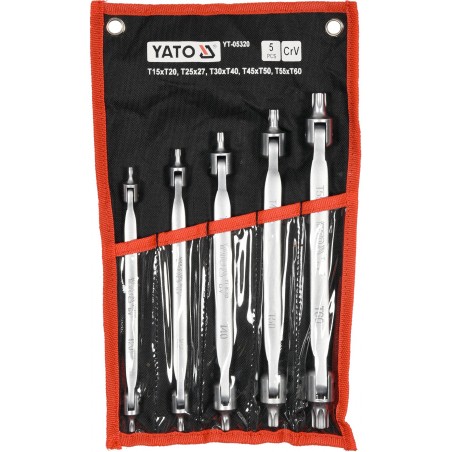 YT-05320 YATO Set 5 chei Torx cu articulatie T15 - T60