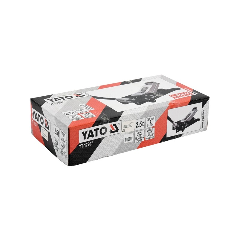 YT-17207 YATO Cric hidraulic tip crocodil, 2.5 T, 2 pistoane
