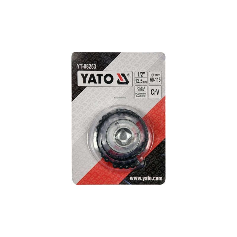 YT-08254 YATO Cheie cu lant pentru filtre ulei, 75-170 mm