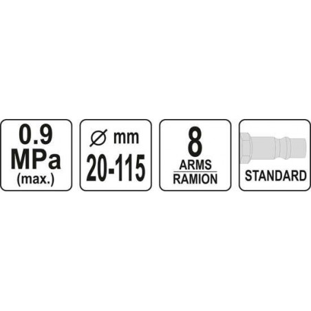 YT-06063 YATO Dispozitiv pneumatic pentru burduf planetare