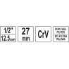 YT-12000 YATO Cheie pentru filtru combustibil 27 mm, 1/2 inch
