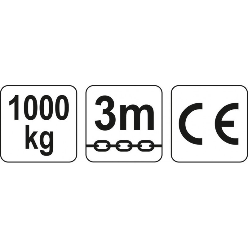 YT-58951 YATO Scripete cu lant 1000 kg, 3 m