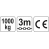 YT-58951 YATO Scripete cu lant 1000 kg, 3 m