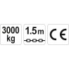 YT-58966 YATO Scripete cu lant 3000 kg, 1.5 m
