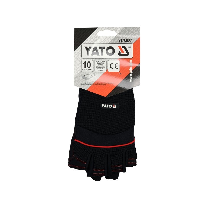 YT-74660 YATO Manusi negre fara degete, marimea 10