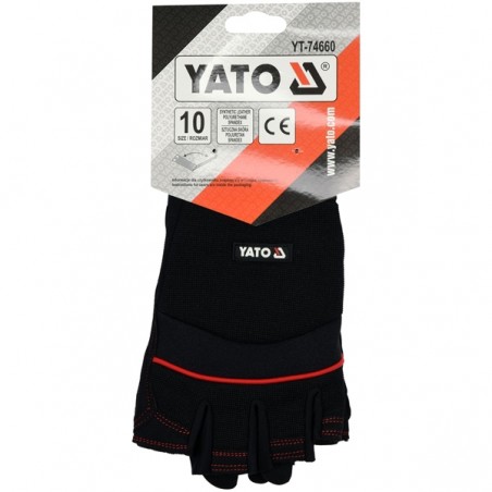 YT-74660 YATO Manusi negre fara degete, marimea 10