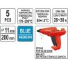 YT-82435 YATO Set 5 batoane lipici albastre 11 x 200 mm