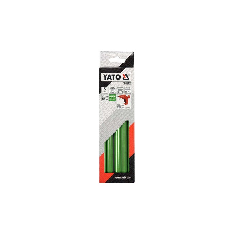 YT-82436 YATO Set 5 batoane lipici verzi 11 x 200 mm
