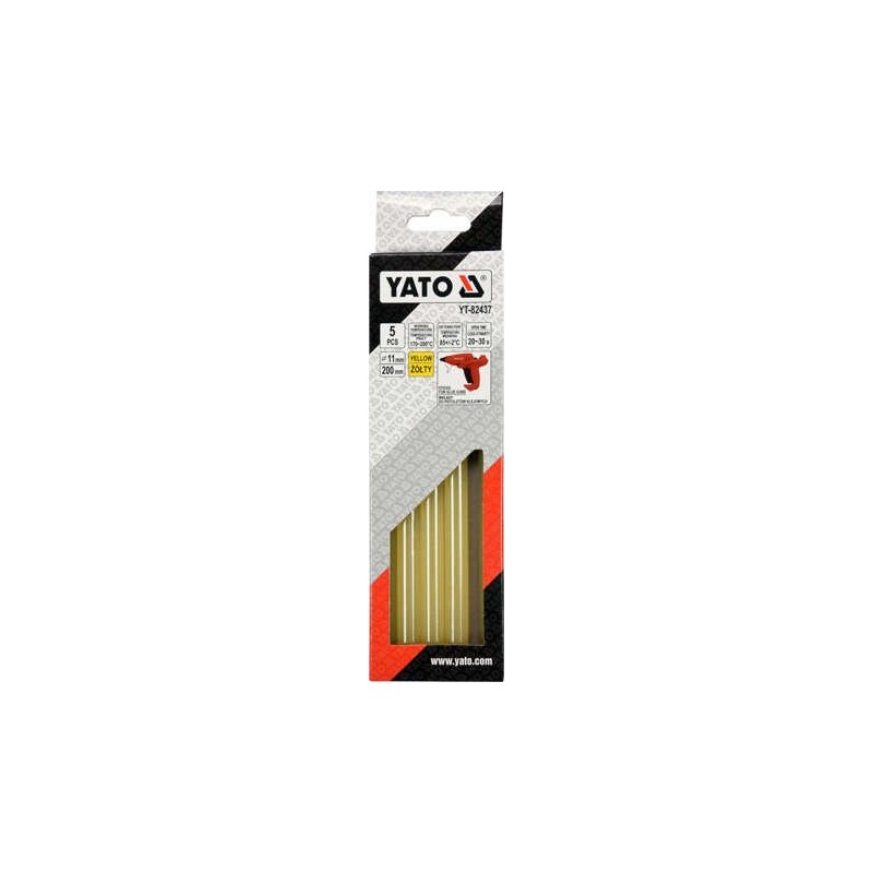 YT-82437 YATO Set 5 batoane lipici galbene 11 x 200 mm